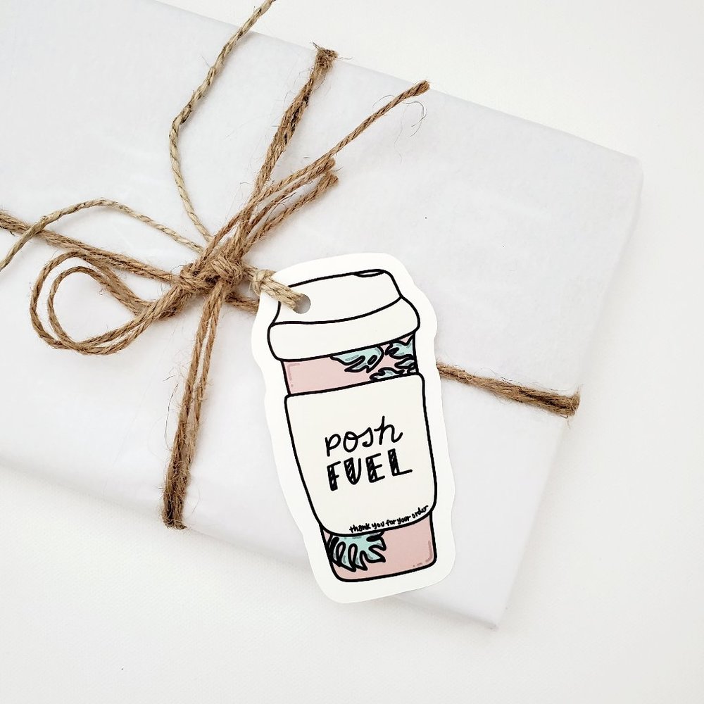 LB064 NOTE CARDS Posh Fuel Travel Coffee or Tea Mug Thank You  [Price Firm] - Picture 4 of 7